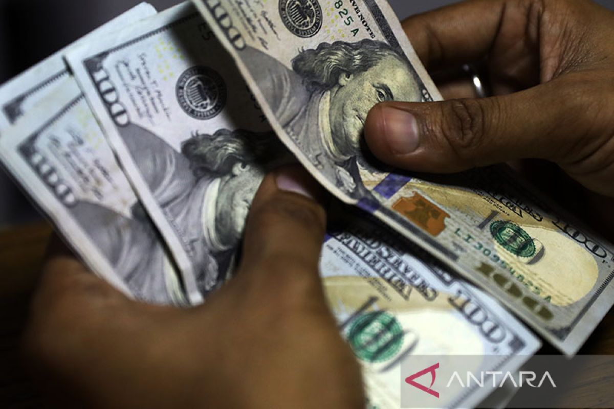Dolar AS berakhir jatuh setelah investor beralih ke mata uang berisiko