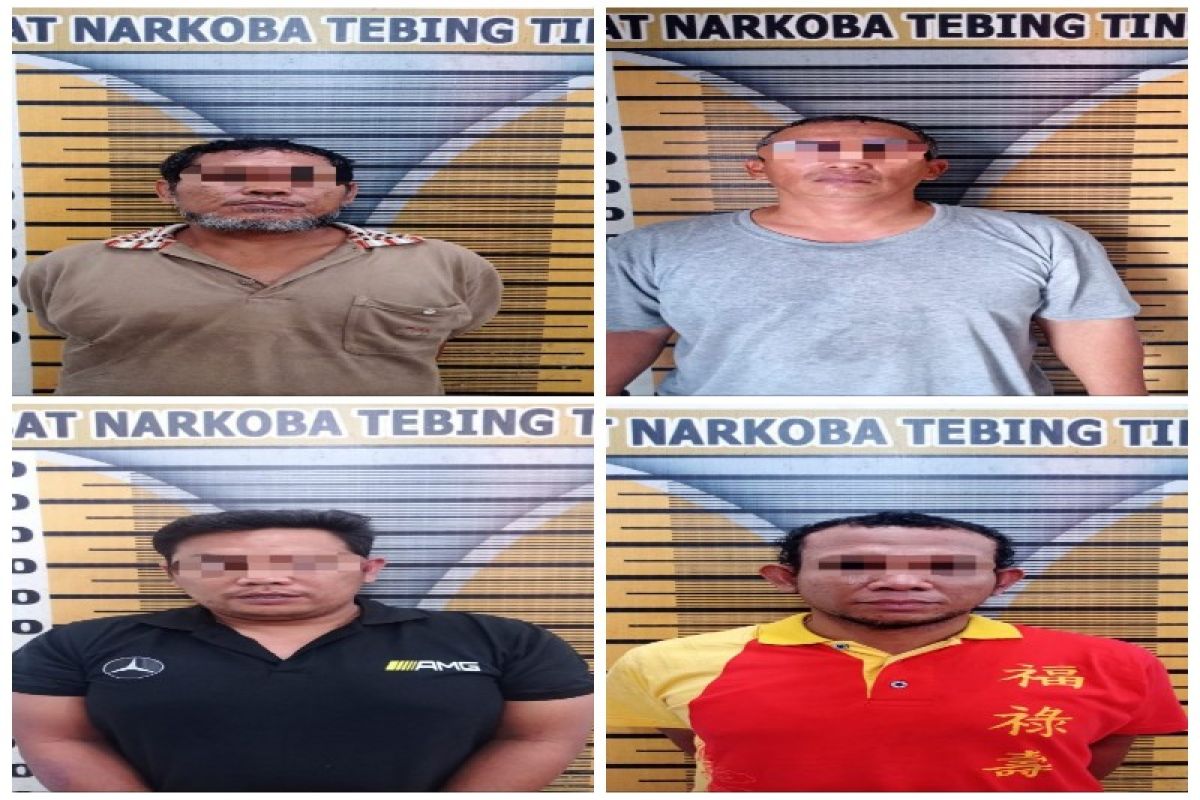 Polres Tebing Tinggi tangkap empat tersangka pengguna narkoba