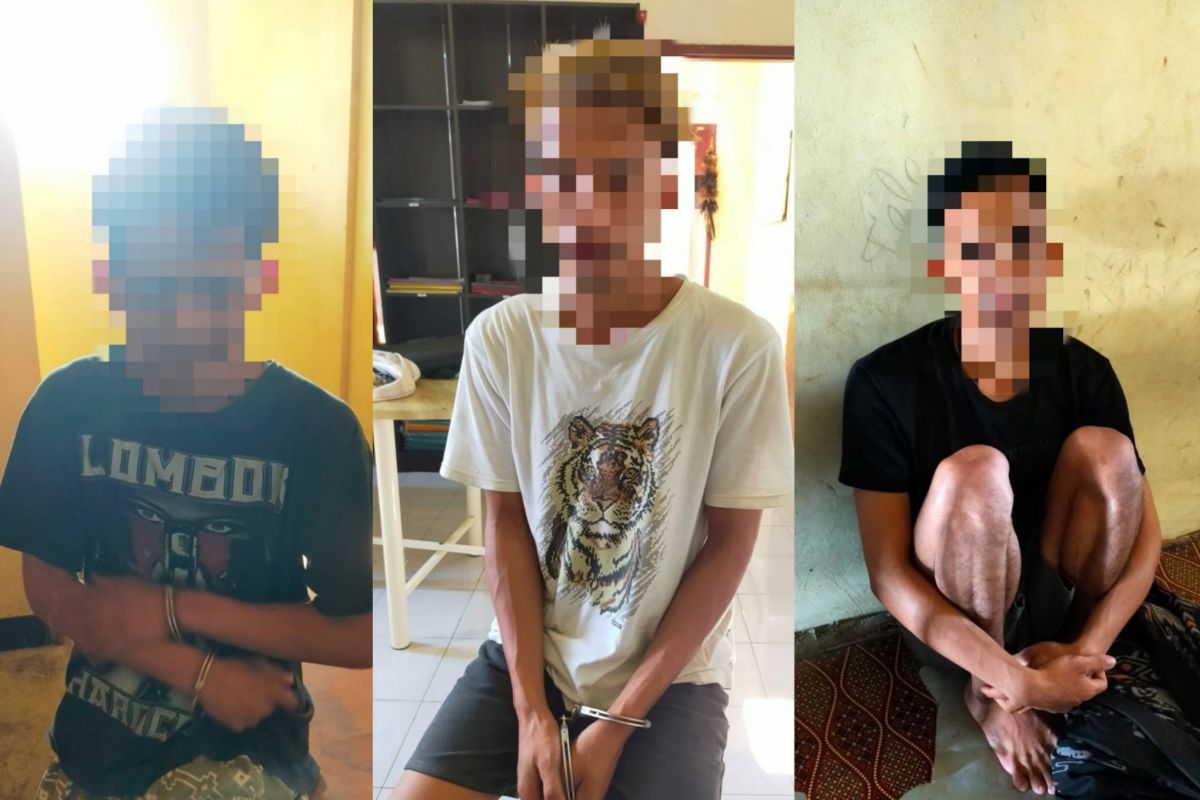 Kawanan pembobol konter "handphone" di Lombok Tengah, tiga ditangkap dan satu buron