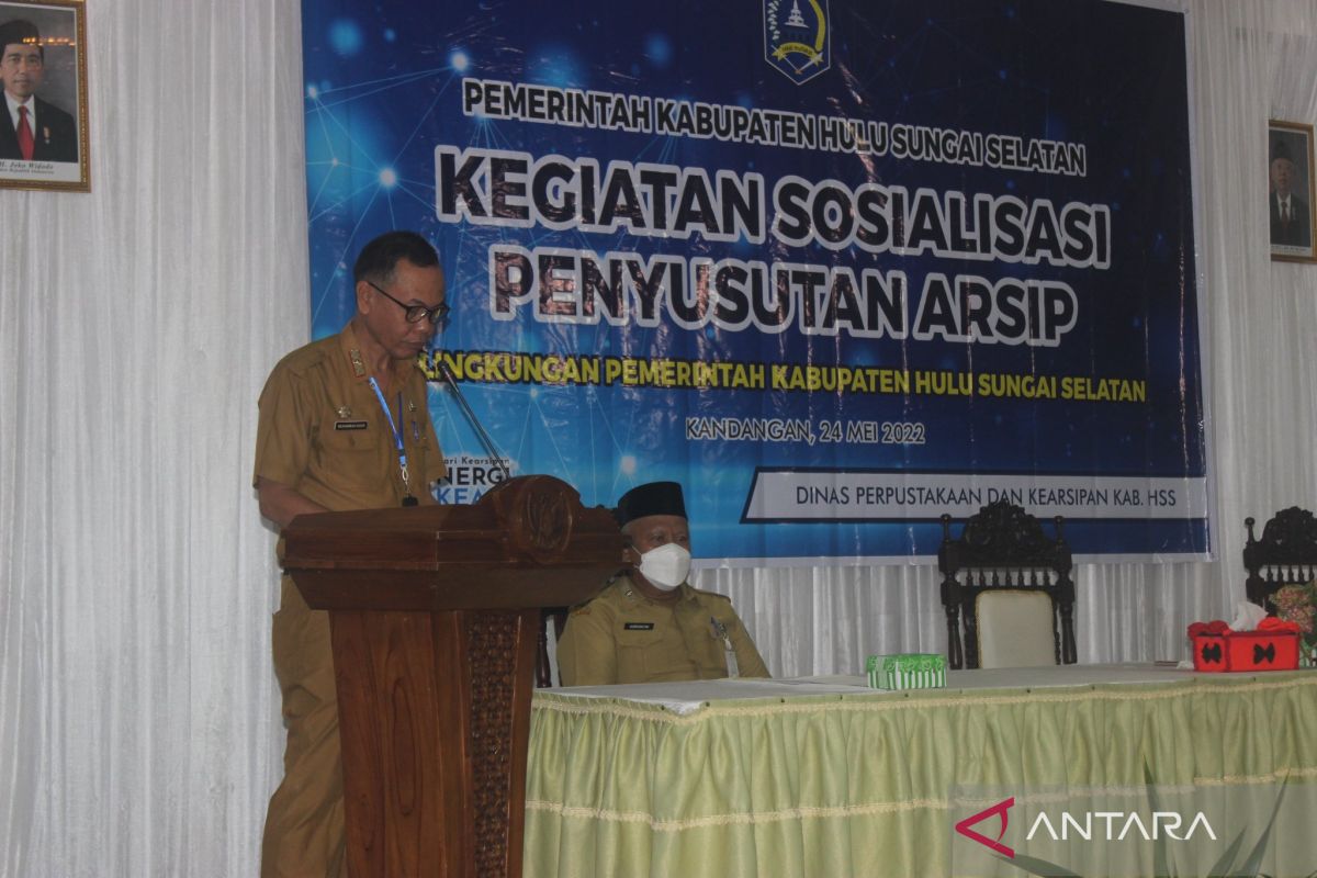 Sekda HSS buka sosialisasi penyusutan arsip