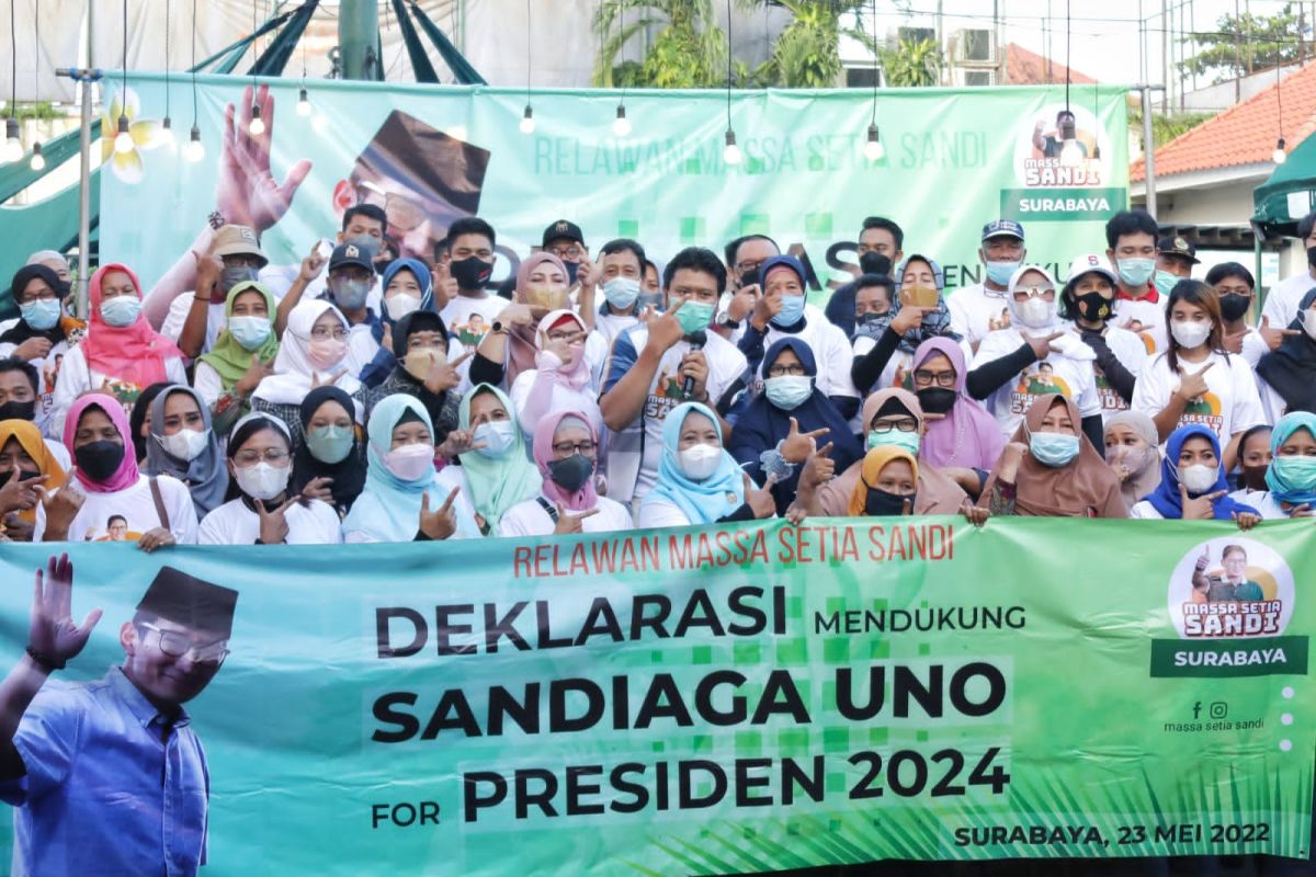 Pelaku UMKM Surabaya dorong Sandiaga maju Pilpres 2024