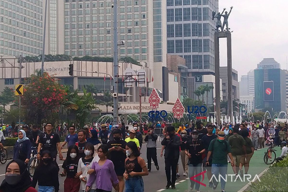 Sebanyak 28 ribu pejalan kaki ikuti HBKB di Thamrin-Sudirman