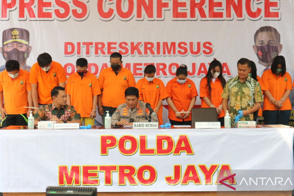 Polda Metro Jaya tangkap 11 karyawan perusahaan pinjol ilegal