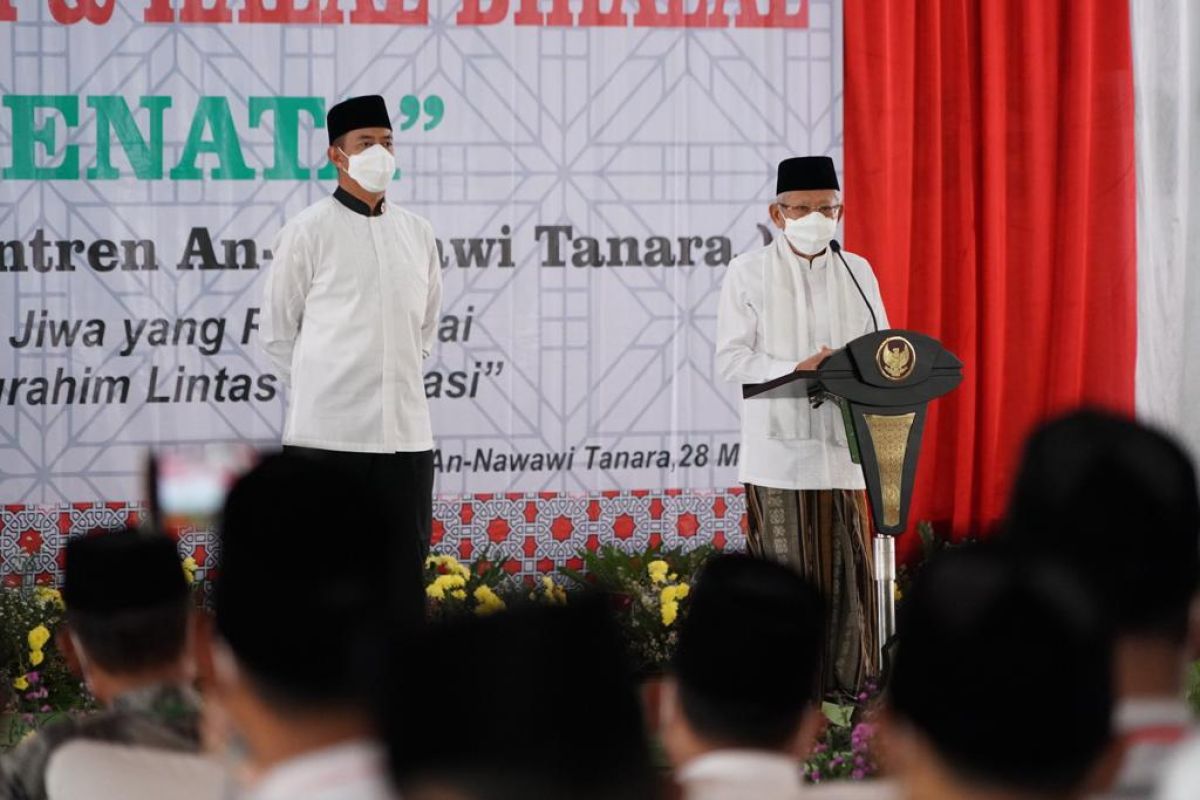 Wapres Ma'ruf Amin tekankan pentingnya tekad wujudkan kemandirian ekonomi umat