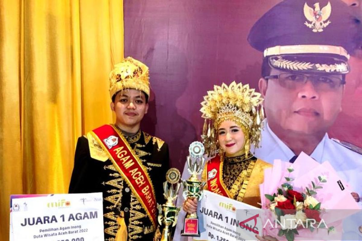 Muharir dan Hidayati Rahmah dinobatkan sebagai Duta Wisata Aceh Barat 2022