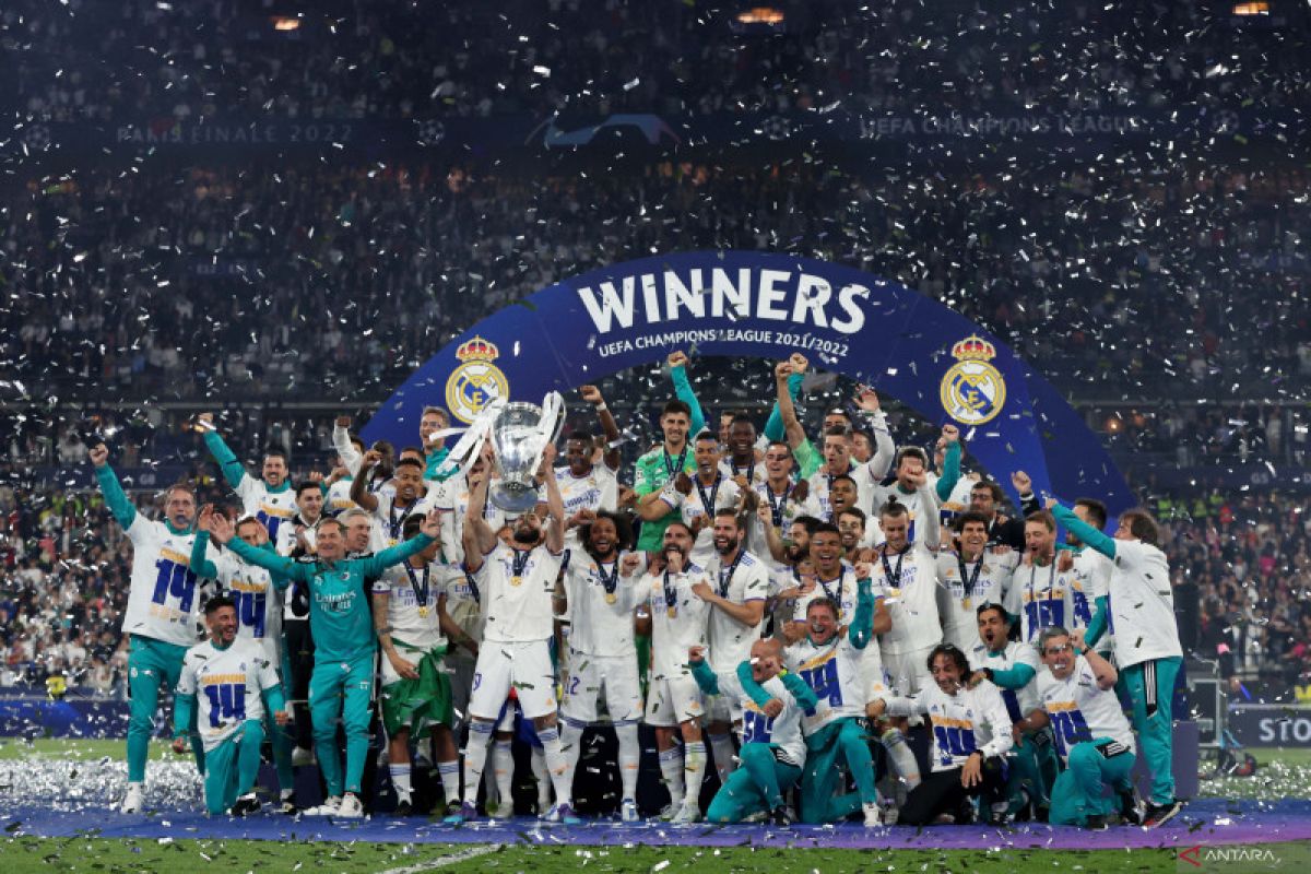 Real Madrid kukuhkan status Raja Eropa juarai Liga Champions 2021-22