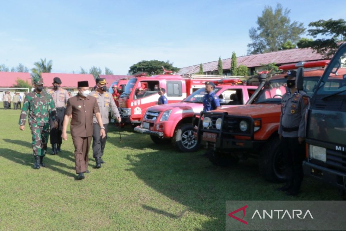 Siaga karhutla, Pemkab Aceh Barat gandeng TNI dan Polri gelar apel pasukan