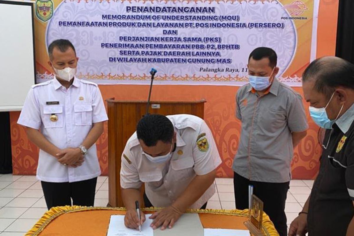 Memudahkan warga bayar pajak, Bapenda Gumas gandeng PT Pos Indonesia