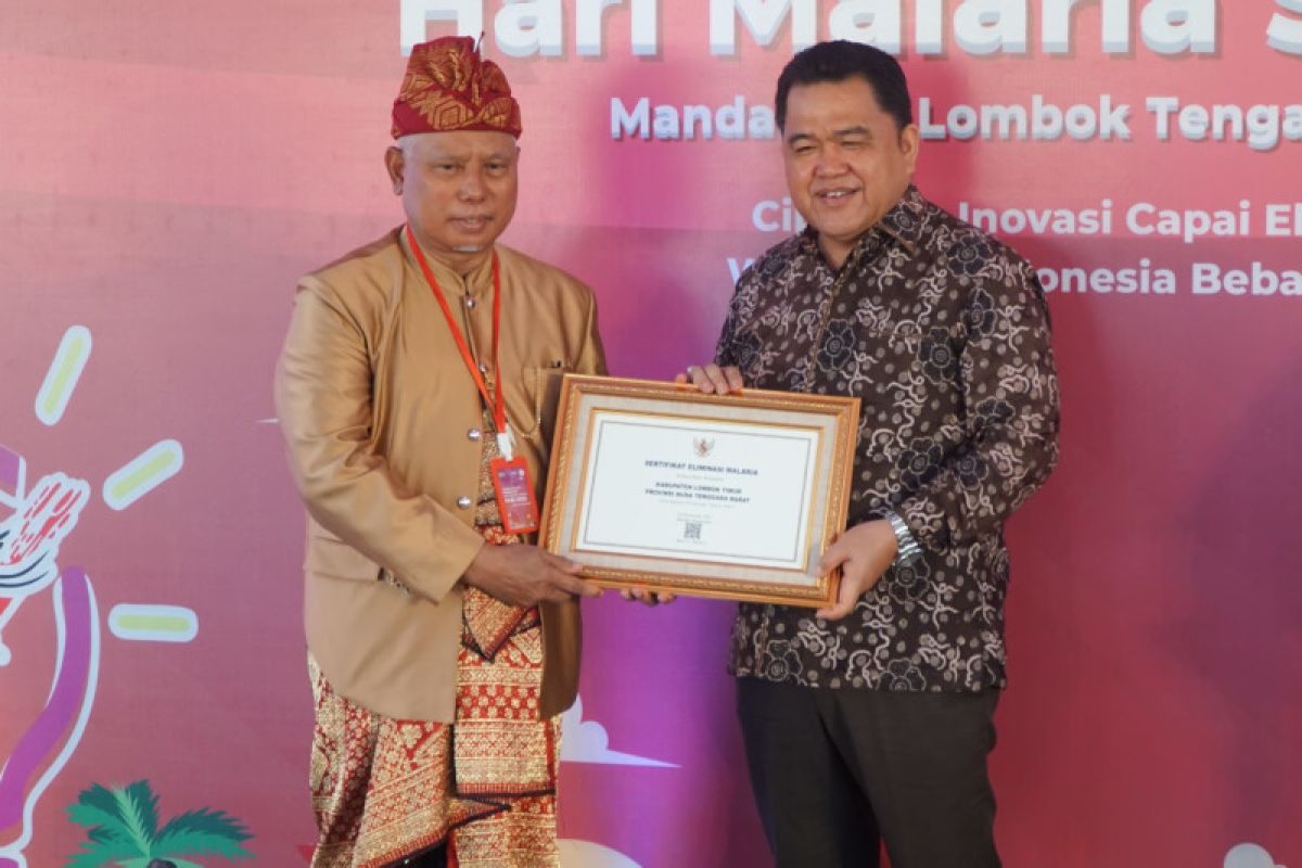 Pemerintah Kabupaten Lombok Timur dapat sertifikasi eliminasi malaria