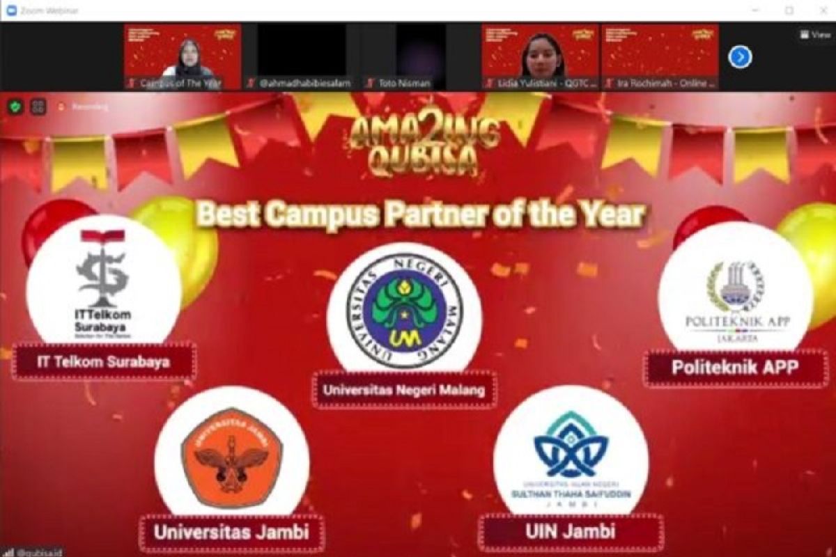 Unja raih 'The Best Campus Partner of The Year 2022' oleh QuBisa Indonesia