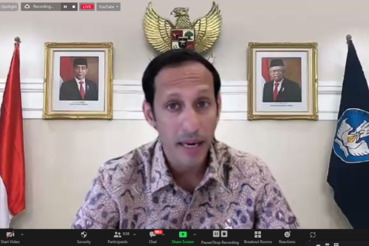 Nadiem: Pendidikan akademik harus diimbangi pendidikan karakter