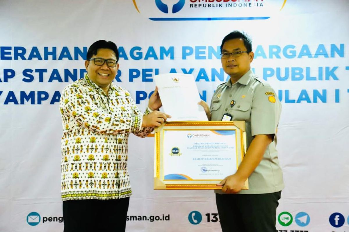 Kementan dapat penghargaan Predikat Kepatuhan Tinggi Standar Pelayanan Publik