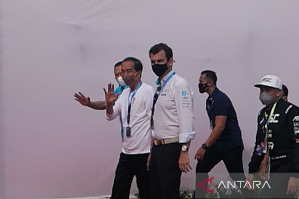 Jokowi tiba di JIEC untuk nonton Jakarta E-Prix