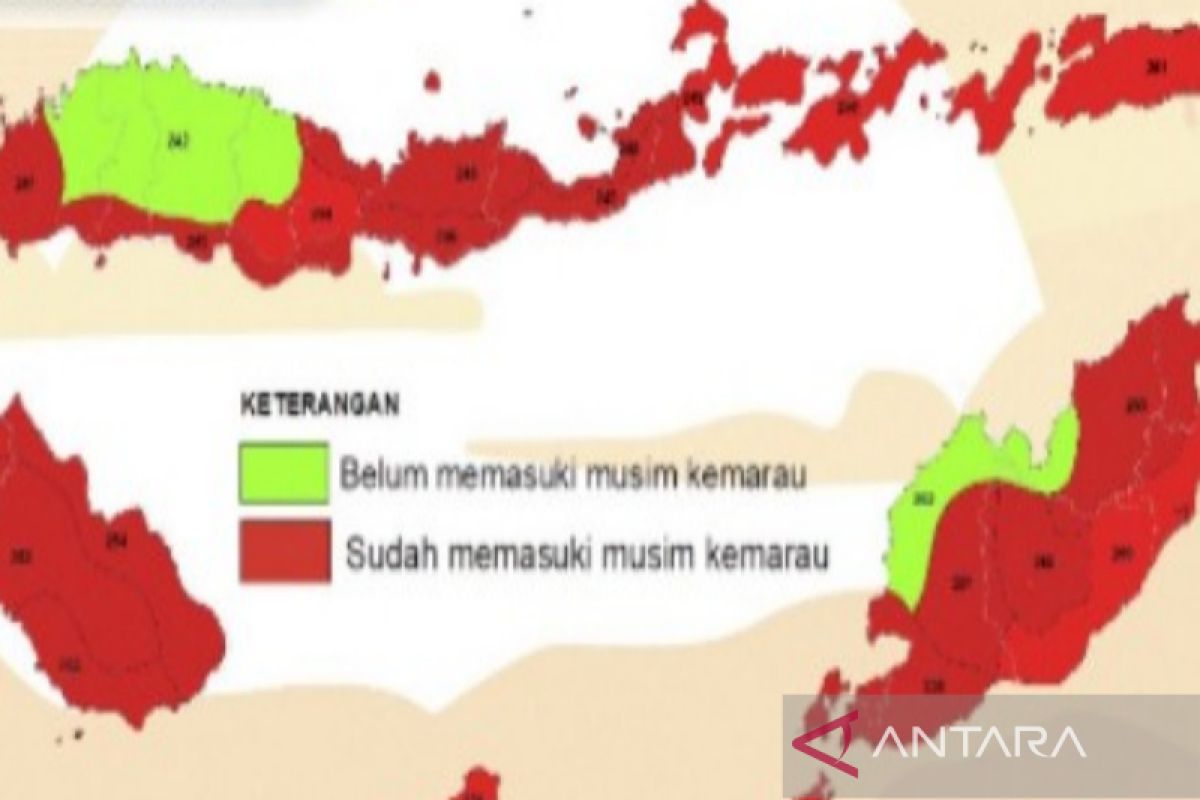 BMKG Kupang laporkan  ada dua zona musim di NTT belum memasuki kemarau