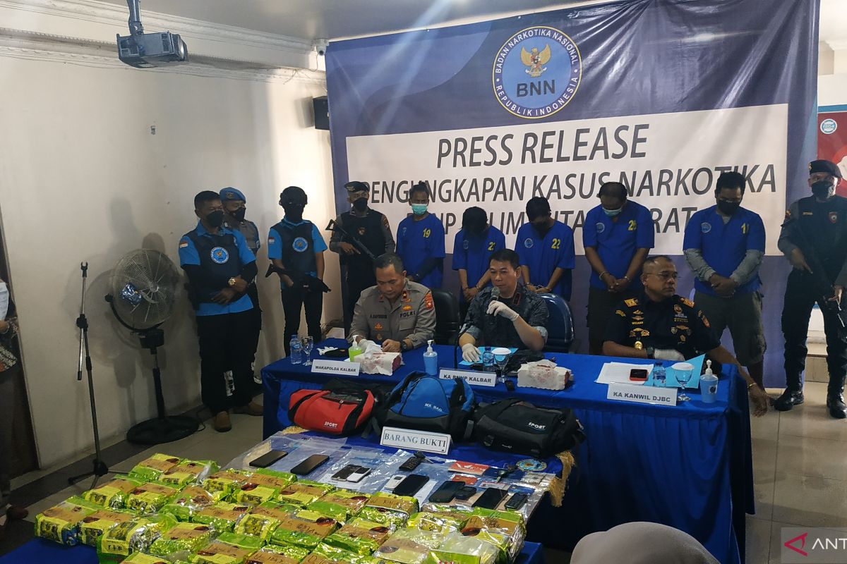 Penyelundupan 31 kilogram sabu asal Malaysia digagalkan