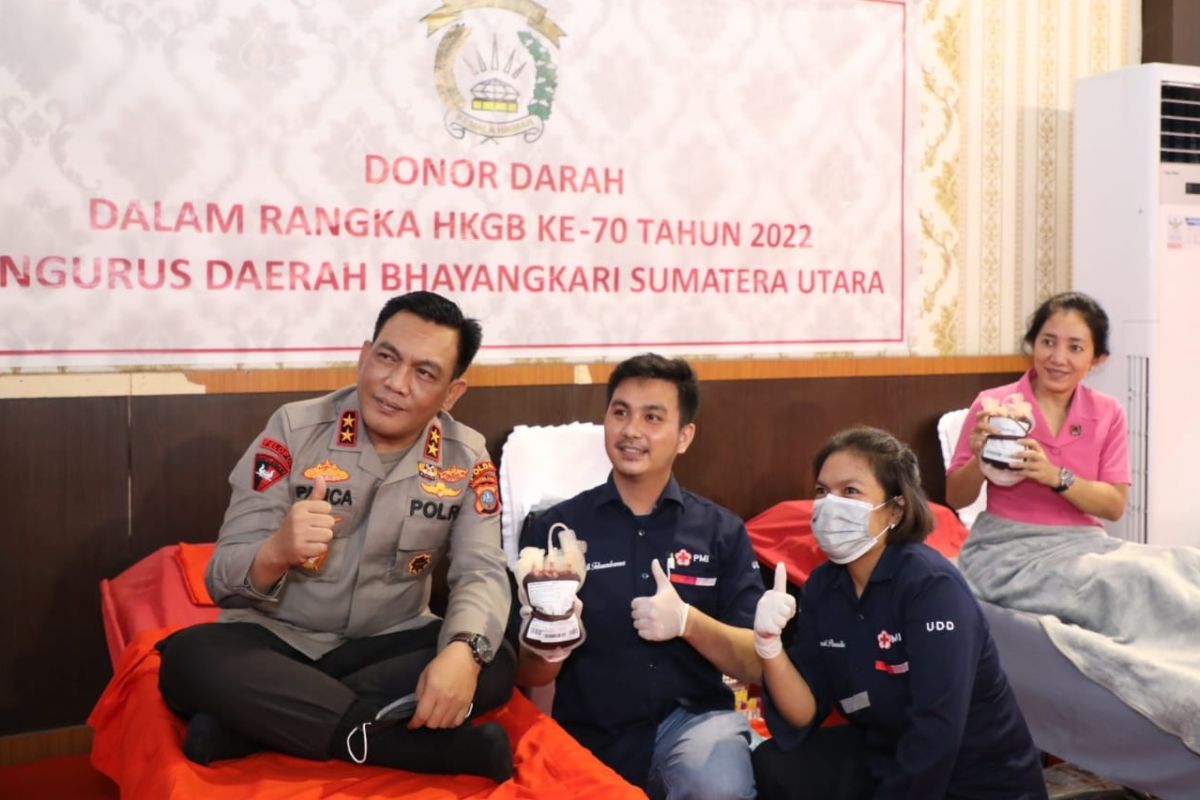 1.000 personel Polda Sumut gelar donor darah