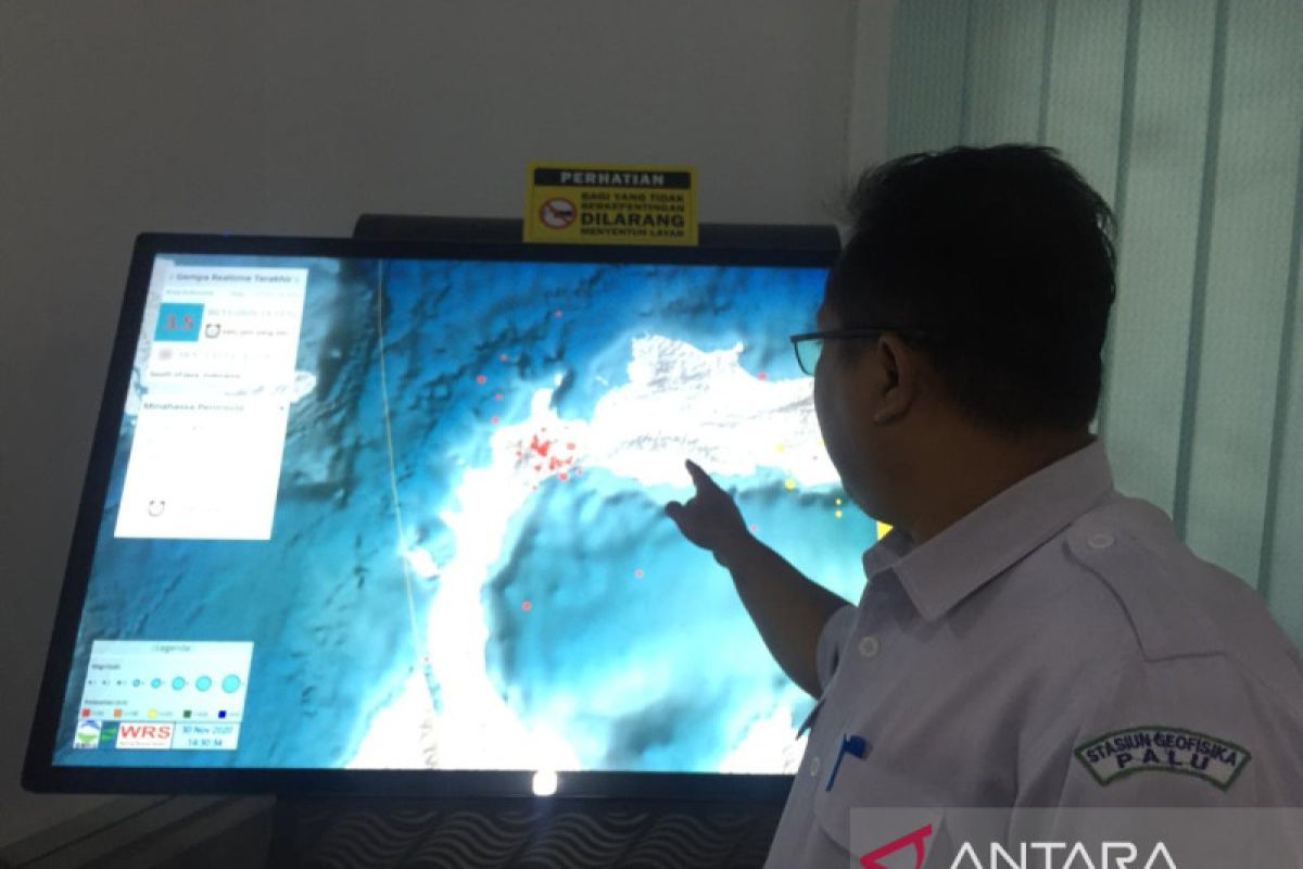 Sulawesi Tengah  miliki 31 sensor pendeteksi getaran gempa bumi