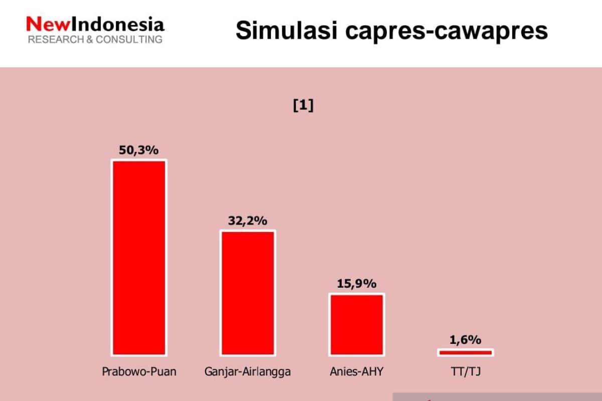 Hasil survei nyatakan elektabilitas duet Prabowo-Puan tertinggi