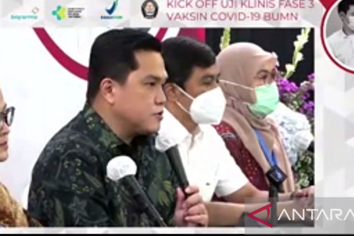 Erick Thohir minta Vaksin BUMN ditingkatkan untuk menyokong kebutuhan dunia