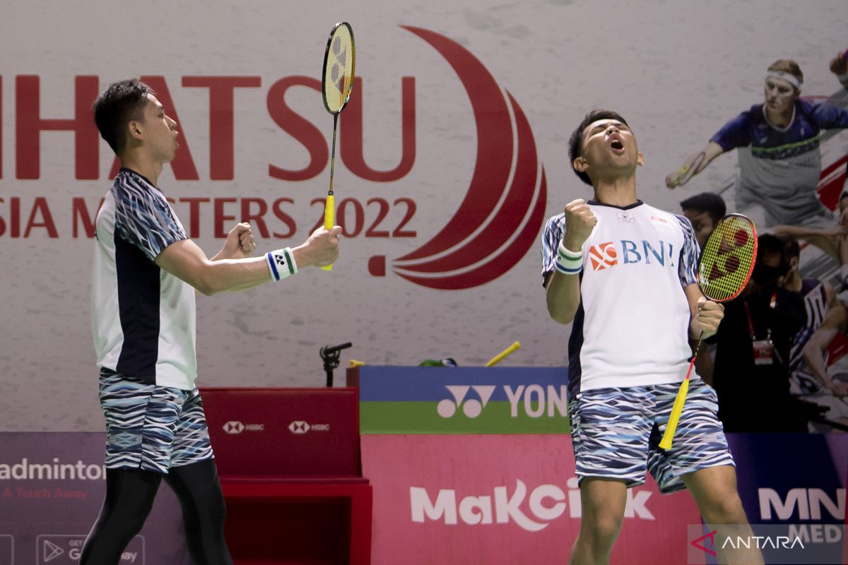 Fajar/Rian singkirkan peraih medali emas Olimpiade di Indonesia Masters 2022