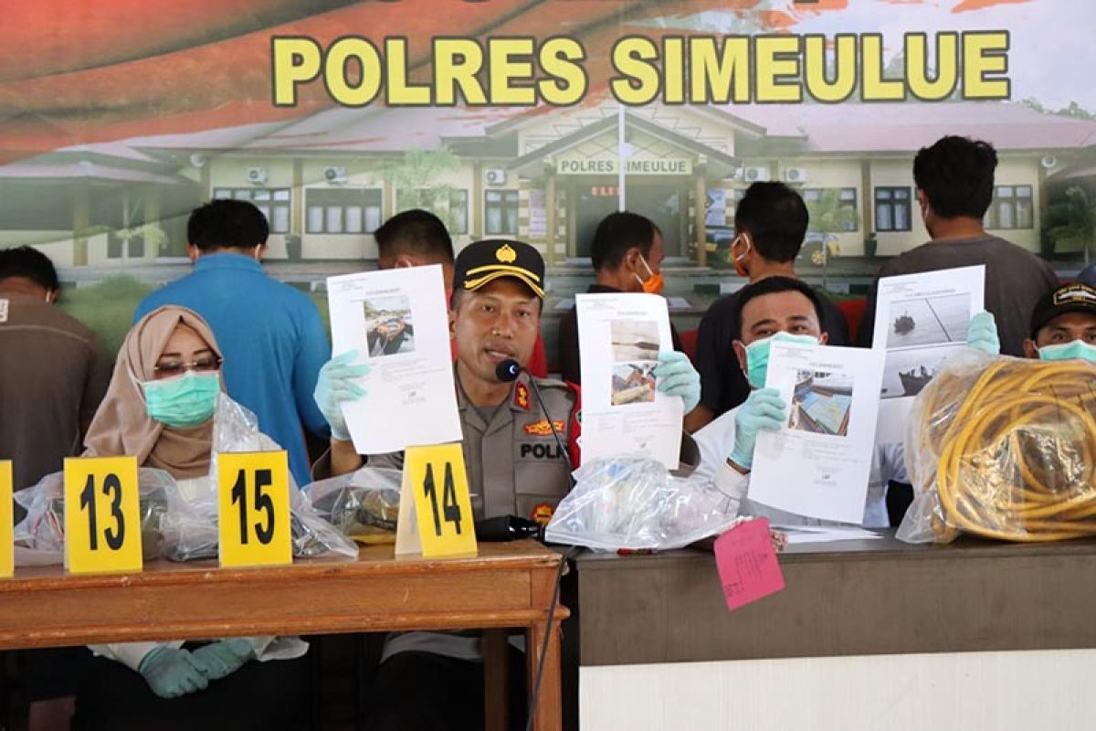 Polres Simeulue tetapkan delapan tersangka pengeboman ikan