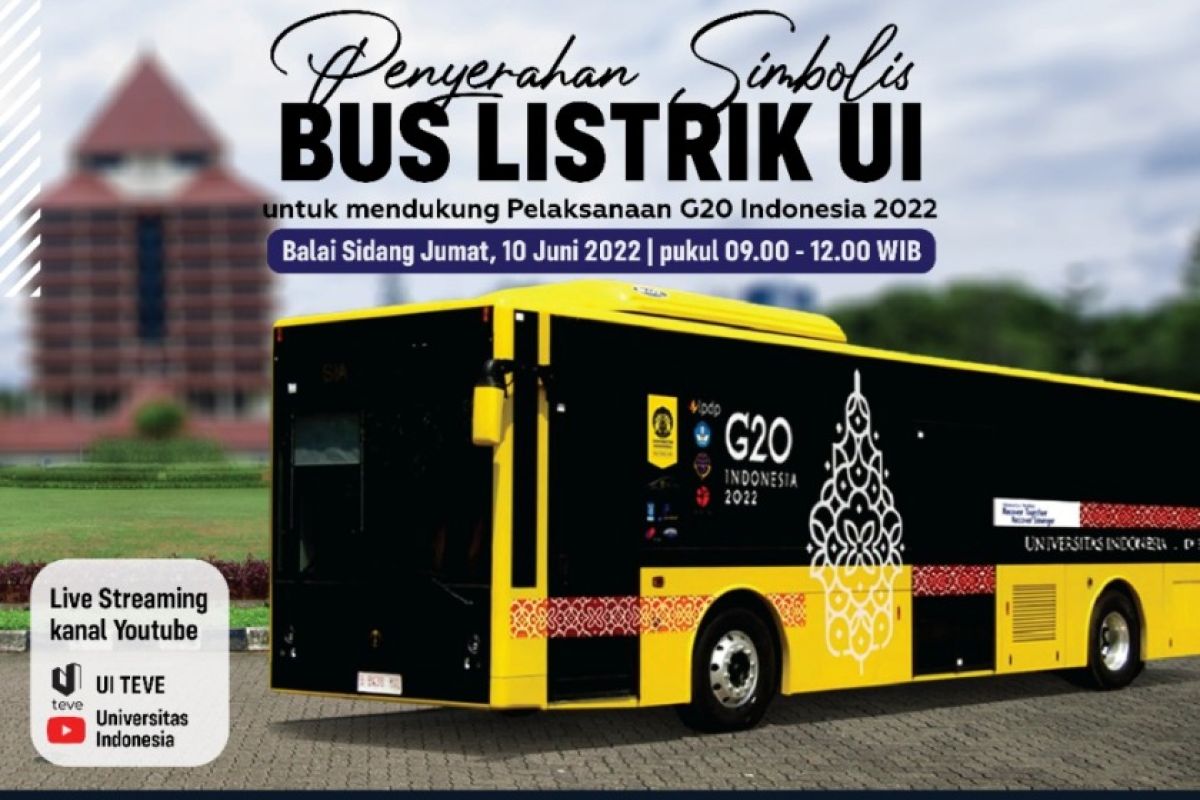 UI sediakan bus listrik dukung penyelenggaraan pertemuan G20