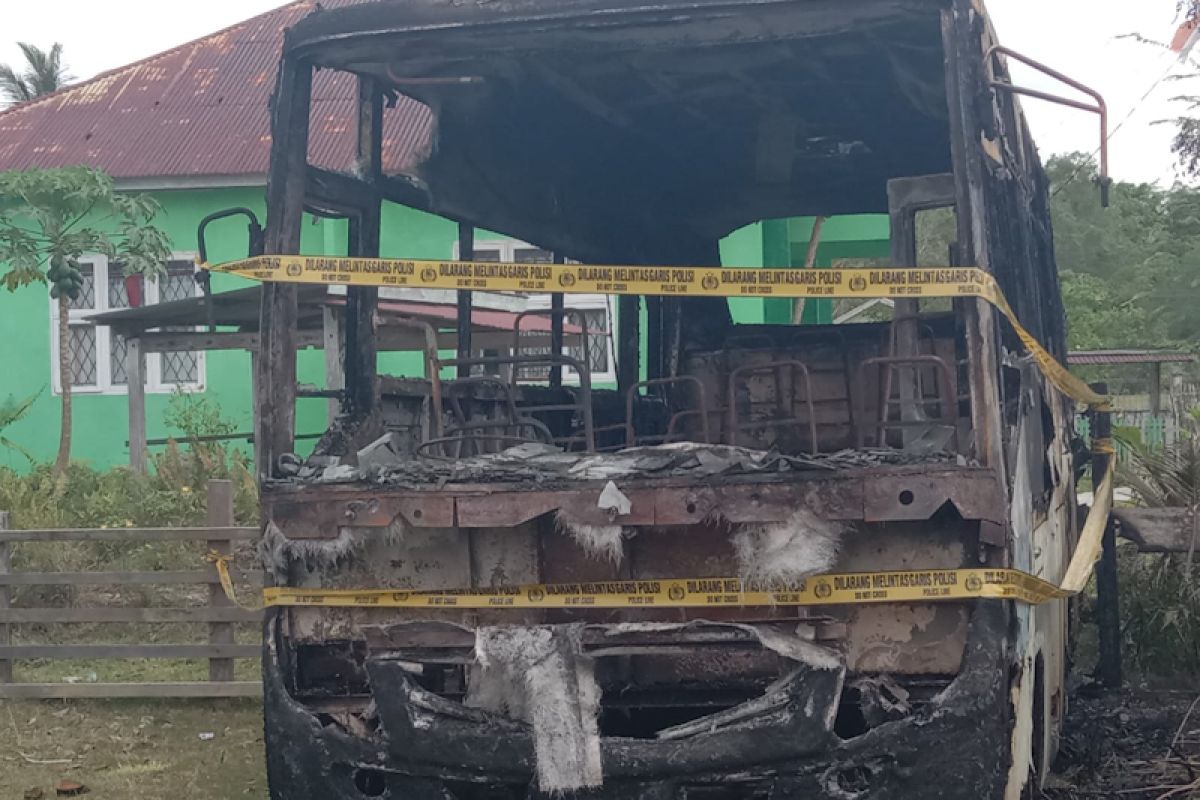 Bus sekolah di Simeulue terbakar. Ini penyebabnya