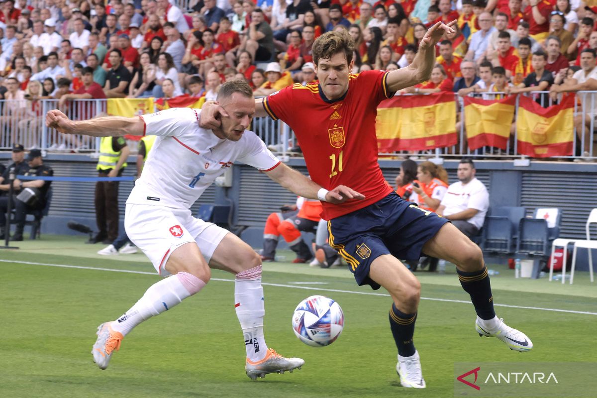 Kalahkan Ceko 2-0, Spanyol duduki puncak klasemen Grup A2 UEFA Nations League