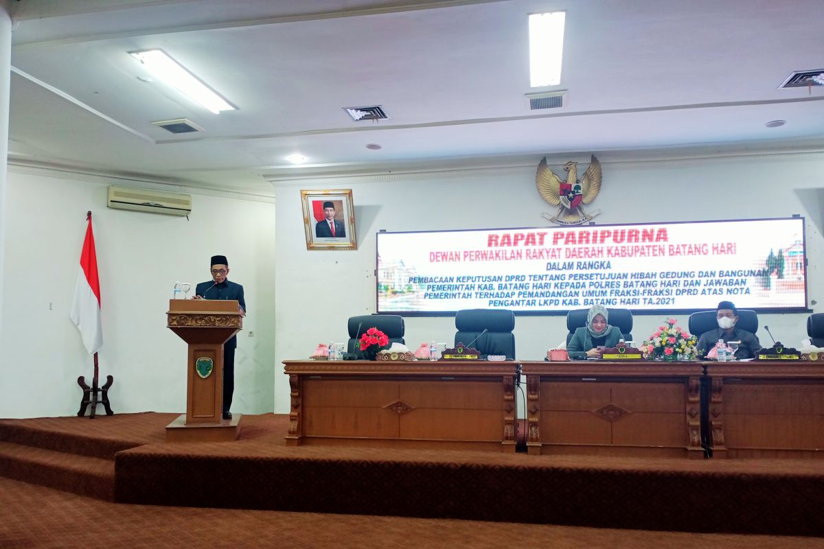 DPRD Batanghari gelar paripurna dalam persetujuan hibah gedung polres