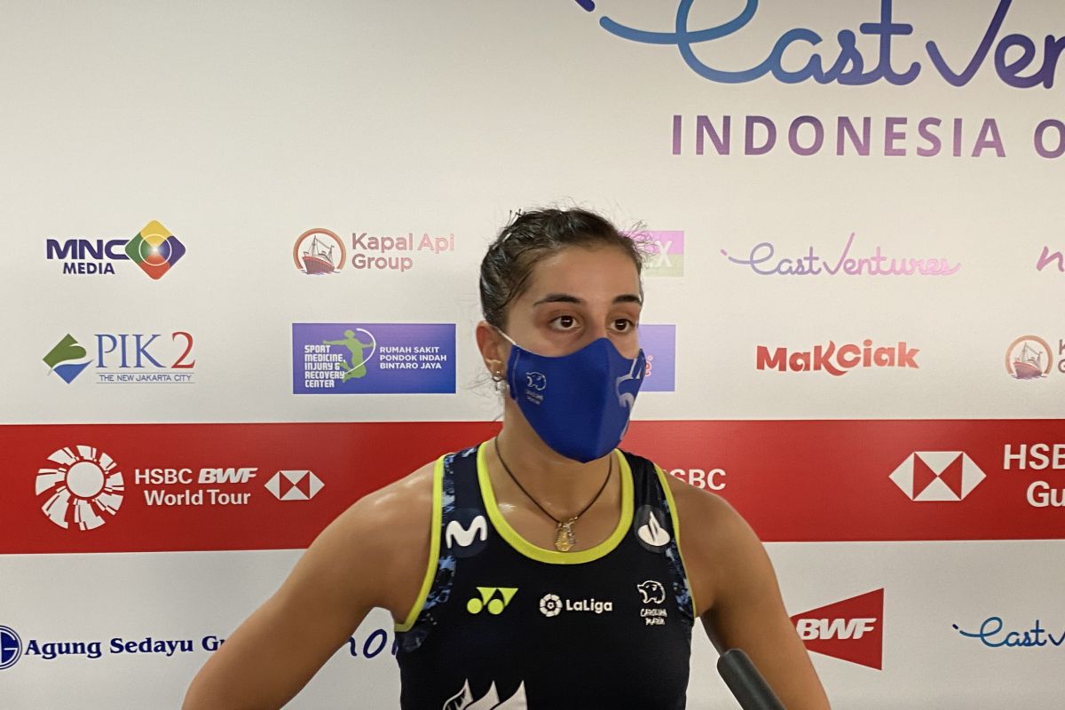 Cedera belum pulih, Carolina Marin tak berekspektasi di Indonesia Open