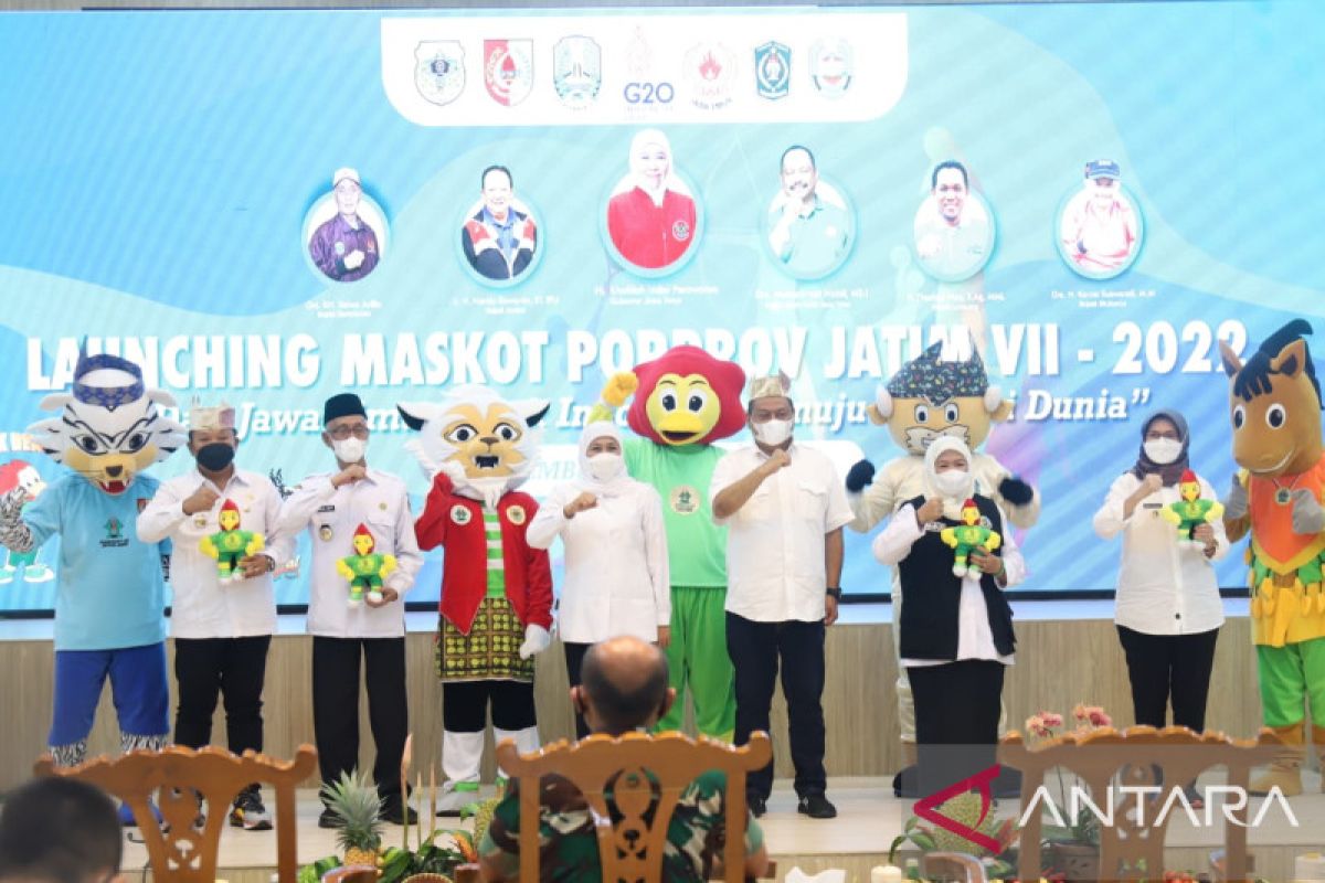 Gubernur Khofifah luncurkan maskot Porprov Jatim 2022 di Jember