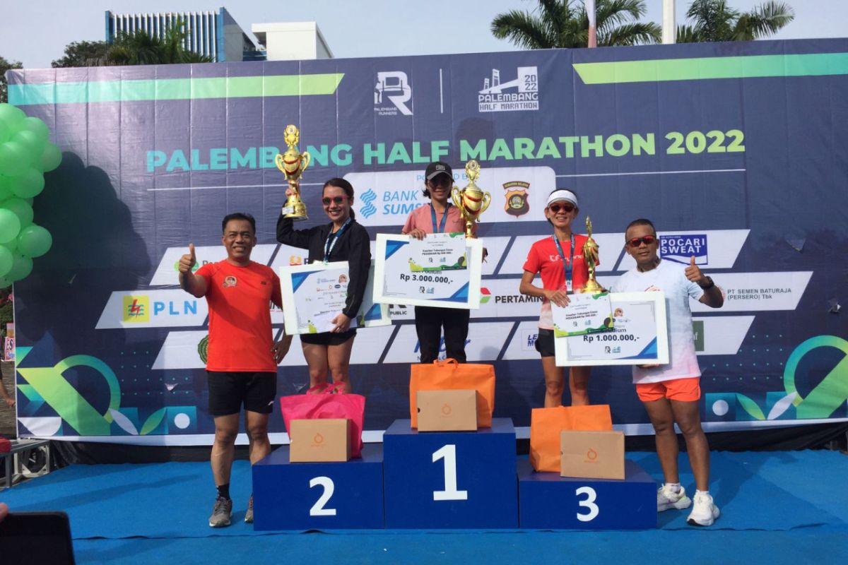 Mahasiswa Porkes Unja juara  Palembang Half Marathon 2022