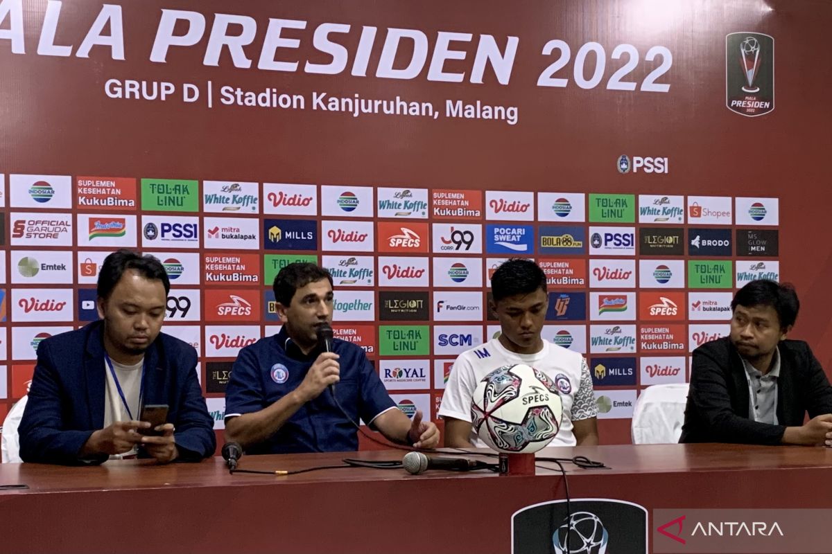 Arema FC puas dapatkan tiga poin lawan Persik