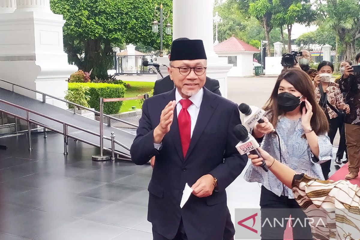 Zulkifili Hasan tiba di Istana Kepresidenan Jakarta