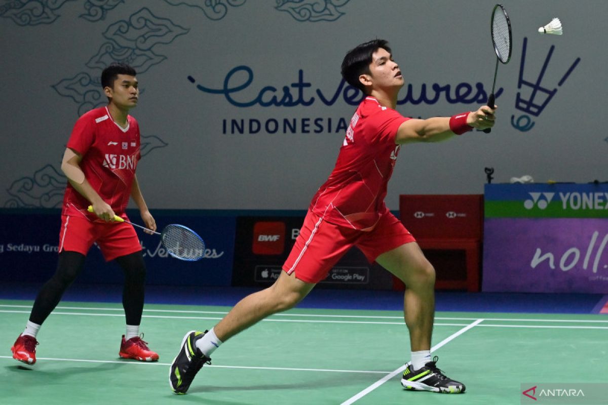 Ganda putra ciptakan All Indonesian semifinal di Singapura Open 2022