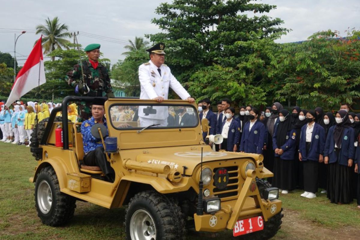 Bupati Lampung Tengah jadi inspektur peringatan HUT ke-76 Lampung Tengah
