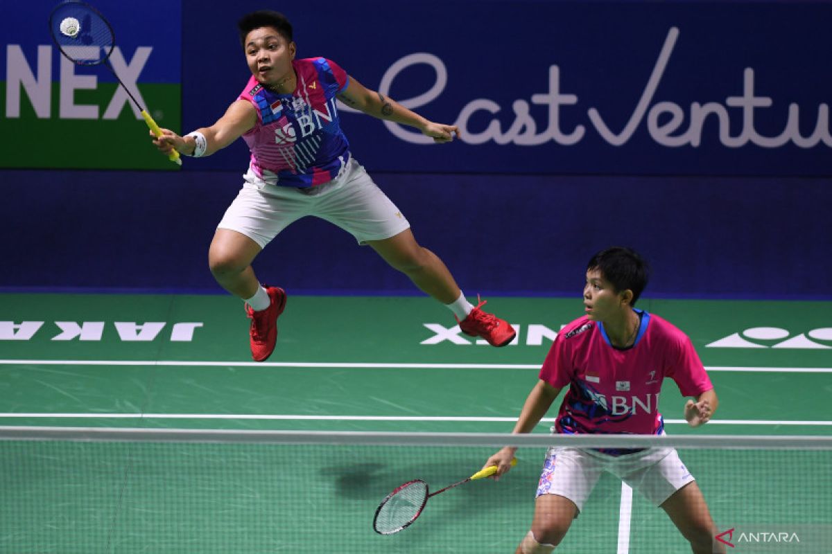 Apriyani/Fadia melangkah mulus ke babak kedua Indonesia Masters 2023