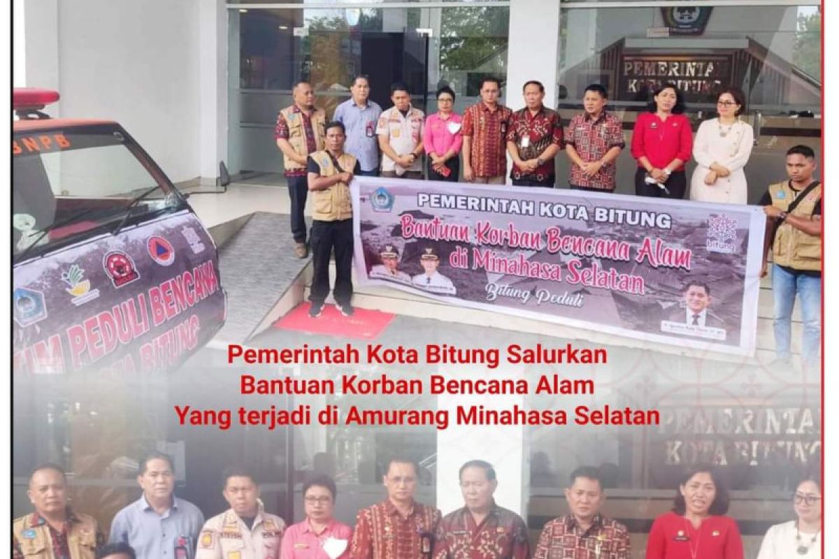 Pemkot Bitung peduli korban bencana alam di Minahasa Selatan