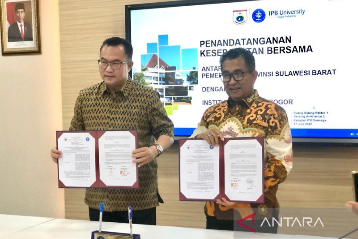 Sulbar-IPB tandatangani MoU pengelolaan data desa presisi