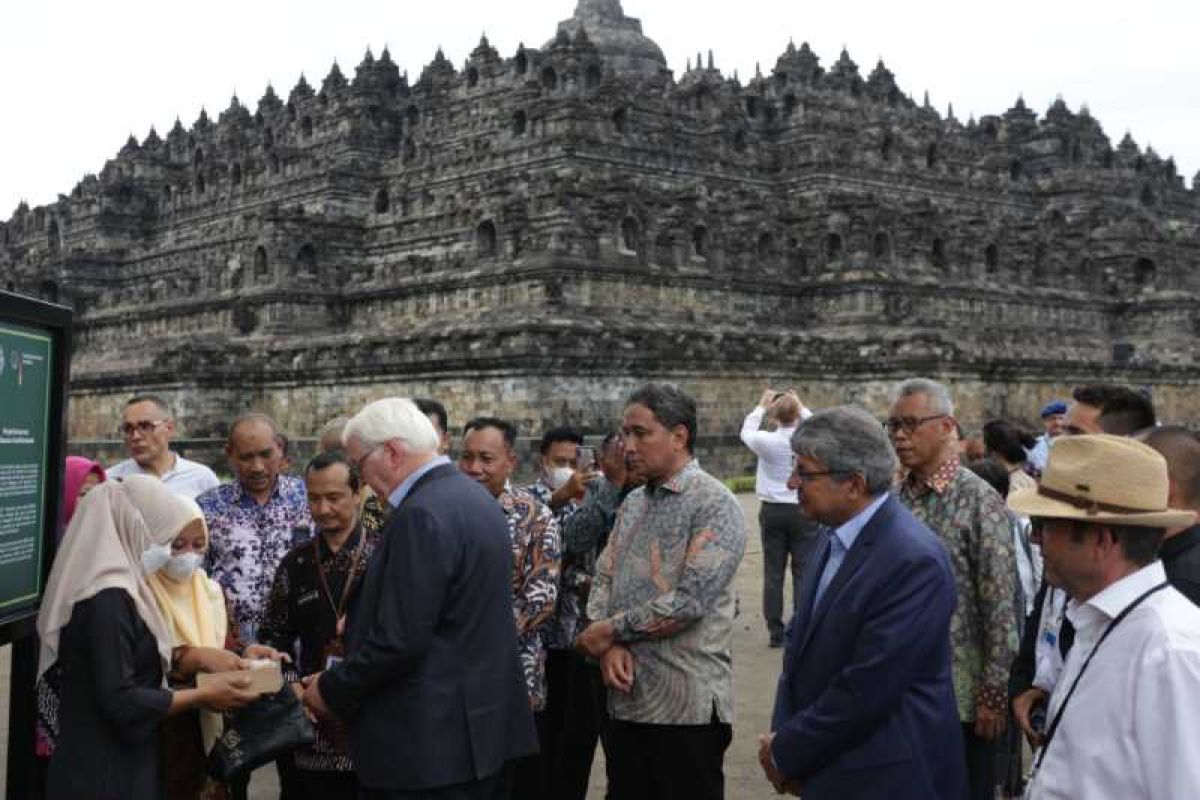 Presiden Jerman terkesan pada restorasi Candi Borobudur