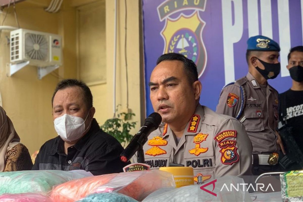 Kurir narkoba bersenjata api ditangkap di Pekanbaru