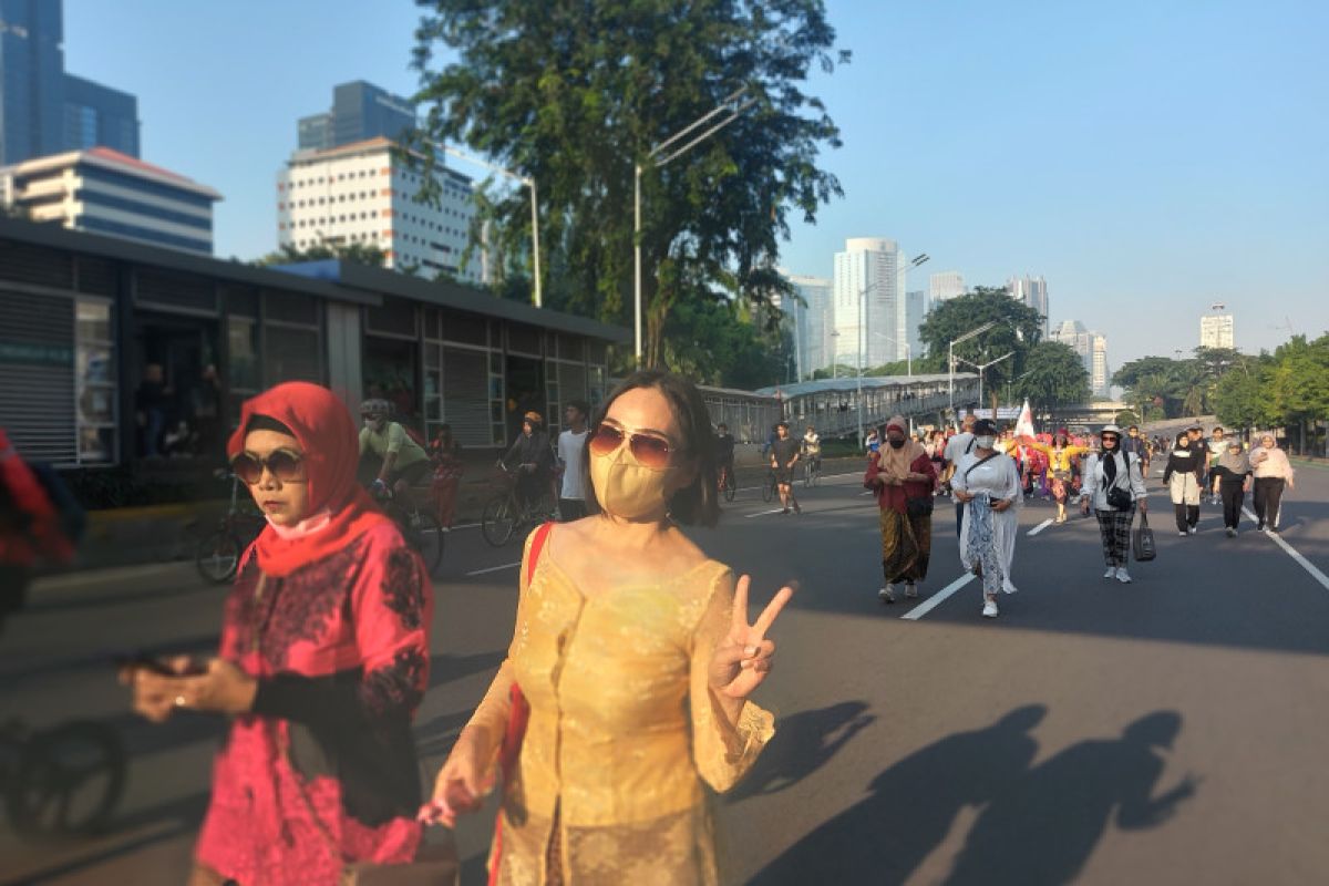 CFD di Jakarta dipenuhi perempuan berkebaya