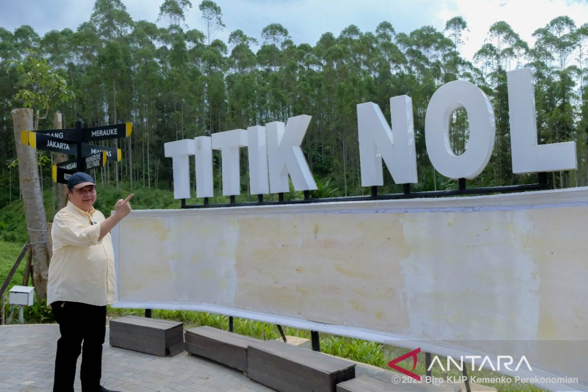 Menko Perekonomian meninjau pilar Titik Nol IKN Nusantara