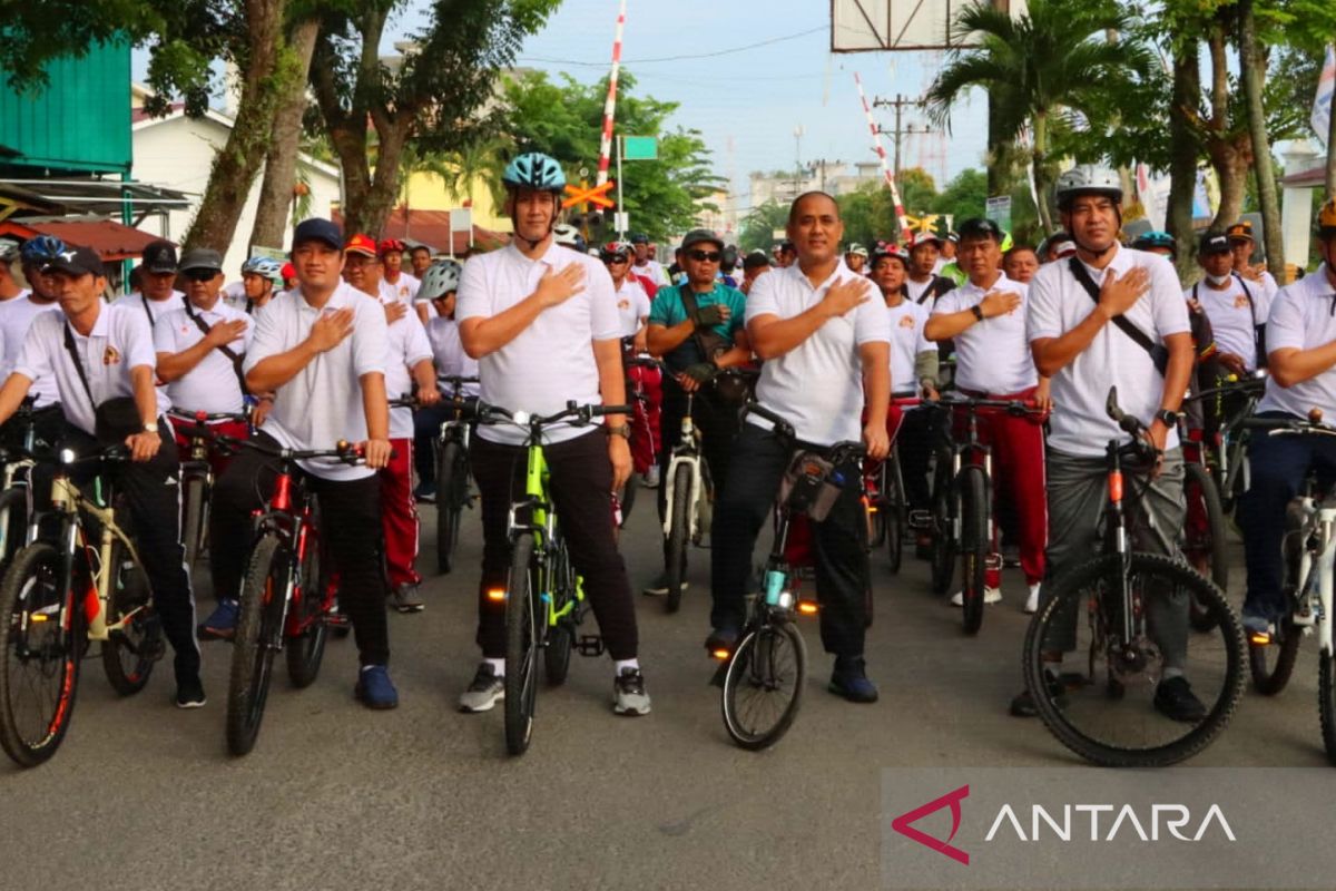 Polres Asahan gelar fun bike dan baksos