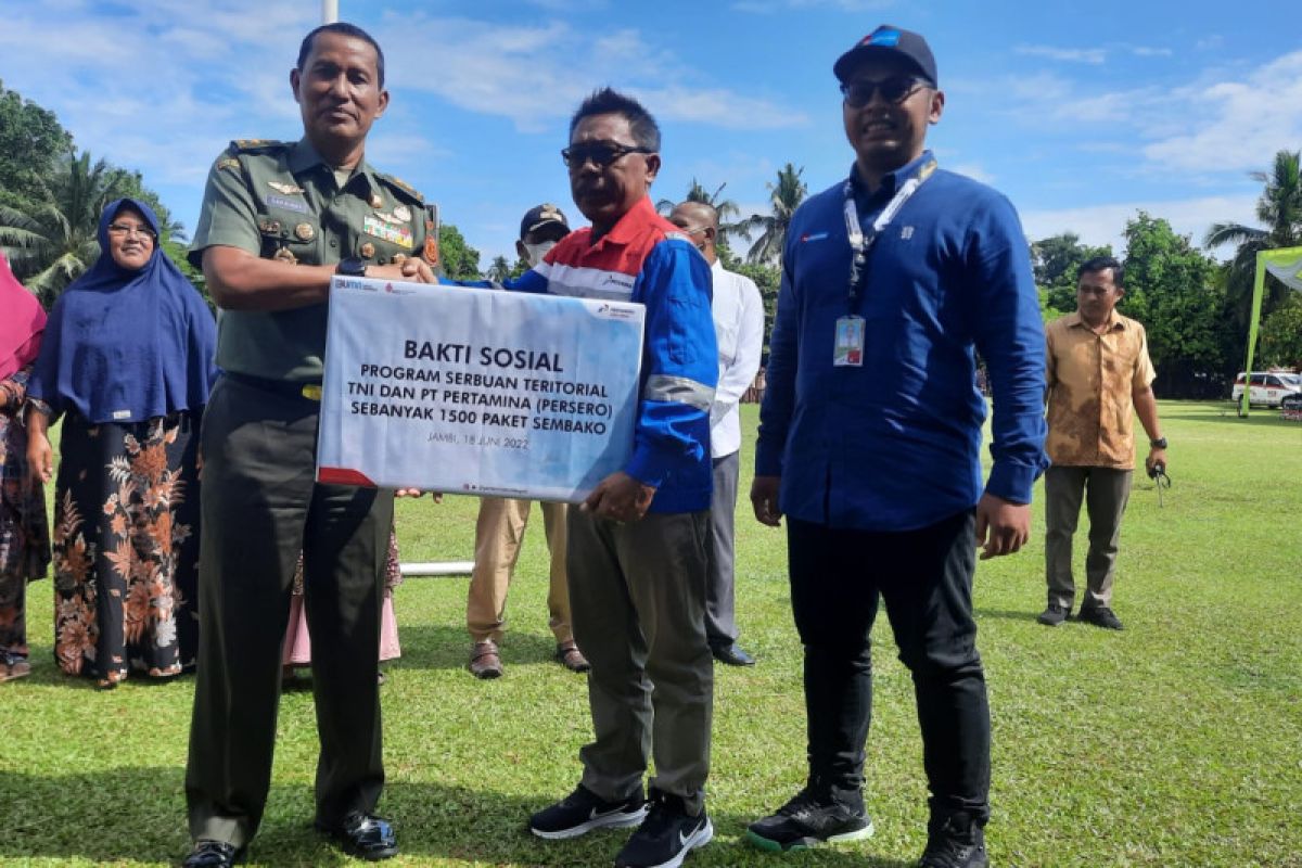 Kolaborasi Pertamina Patra Niaga Regional Sumbagsel dan TNI, Gelar Bakti Sosial di Jambi
