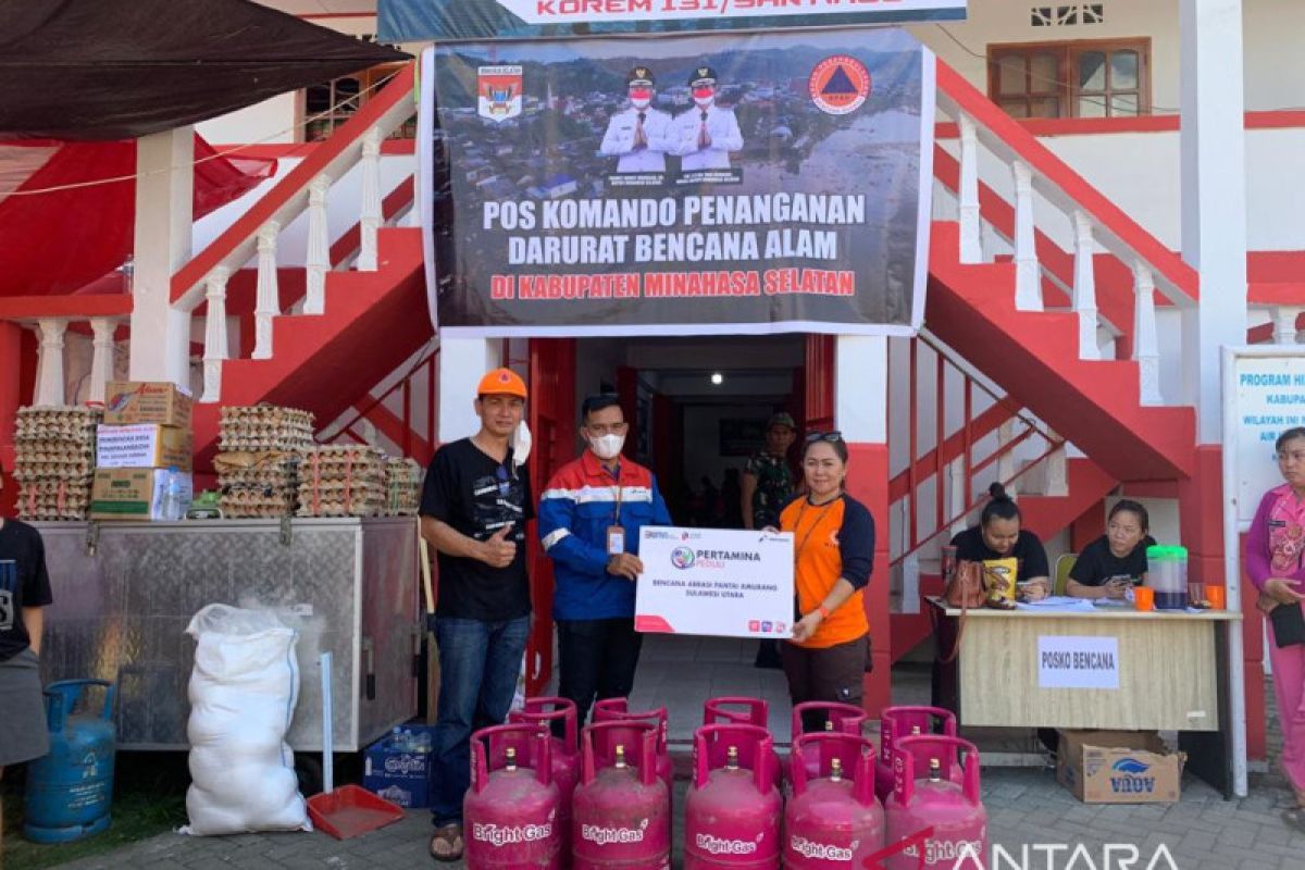 Pertamina menyiapkan bright gas bantu korban bencana Amurang