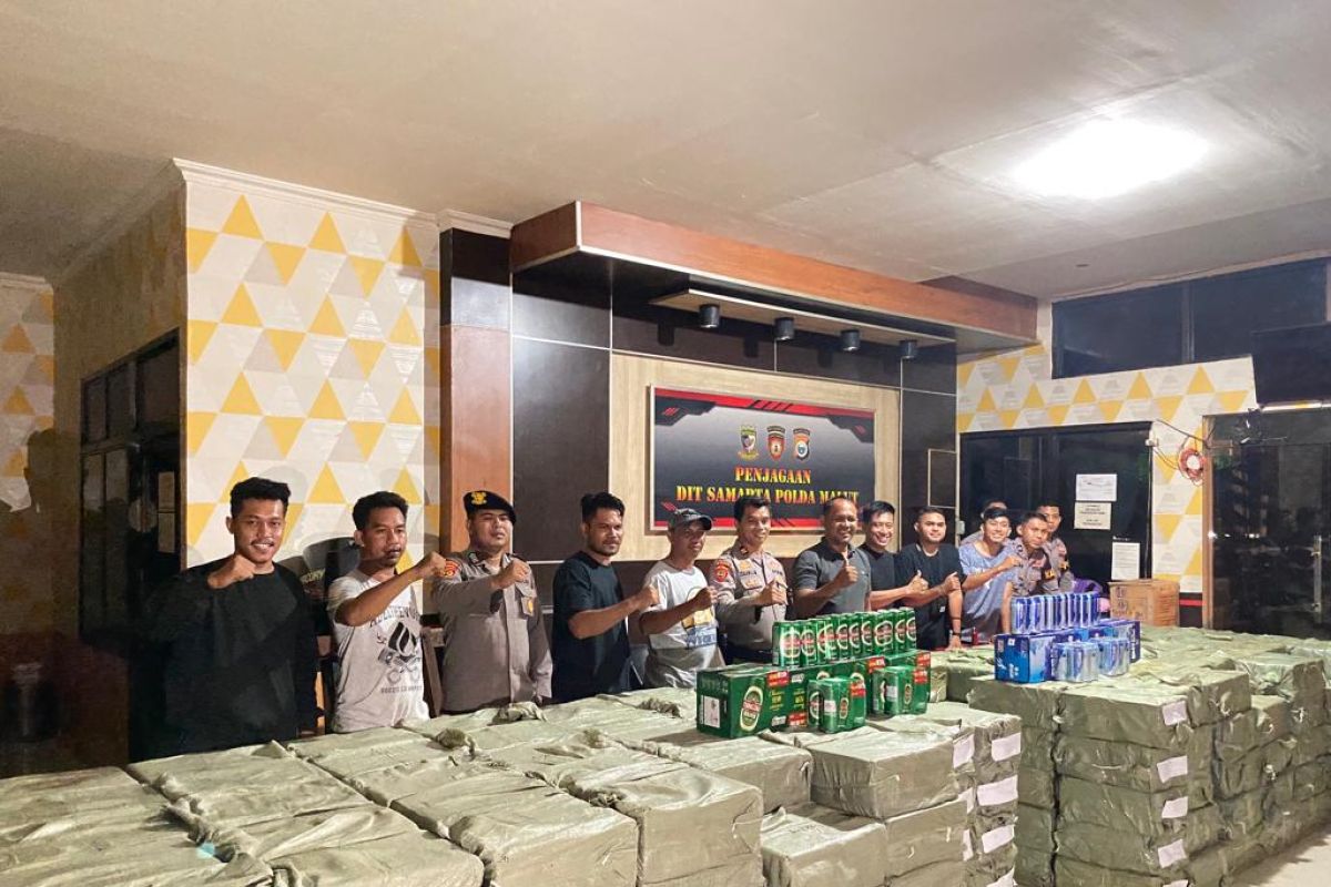 Polda Malut amankan 349 karung minuman keras asal China, waspada miras selundupan