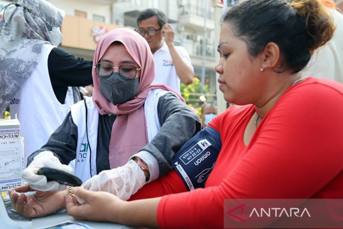 Warga periksa kesehatan gratis saat HBKB di Danau Sunter