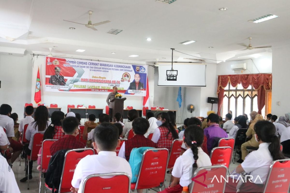 Disdik dan Polres Landak gelar lomba cerdas cermat peringati Hari Bhayangkara ke-76