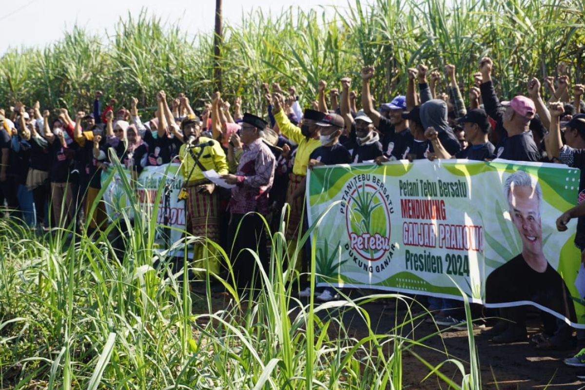 Petani tebu Sumsel deklarasi dukung Ganjar maju sebagai Capres 2024